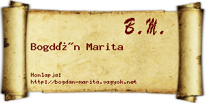 Bogdán Marita névjegykártya